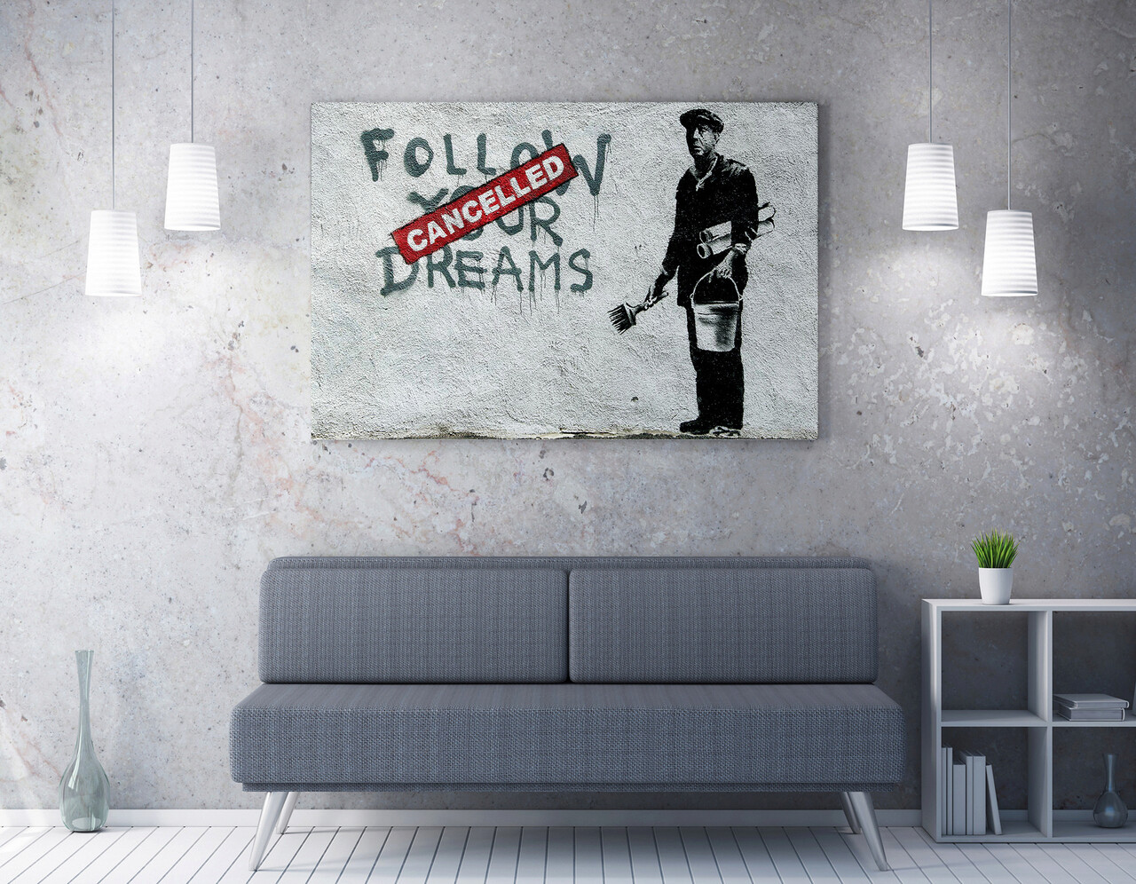 Tablou decorativ, WY48 (50 x 70), Canvas imprimat, Multicolor - imagine 6
